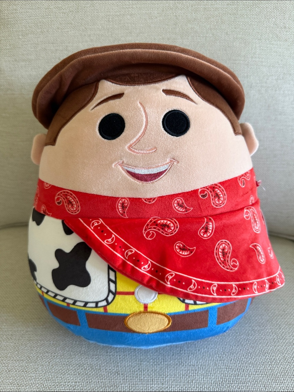 Toy Story 5 Woody 13” Squishmallows Plush with Bandana - Pixar Disney